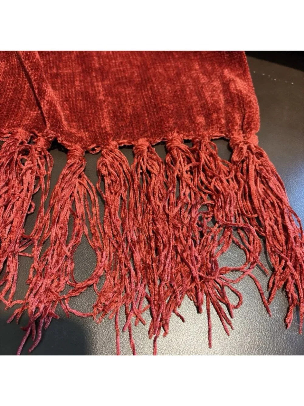 Luxury Red Chenille Blanket Decorative Throw Quilt Fringe Cover Bedding Luxe